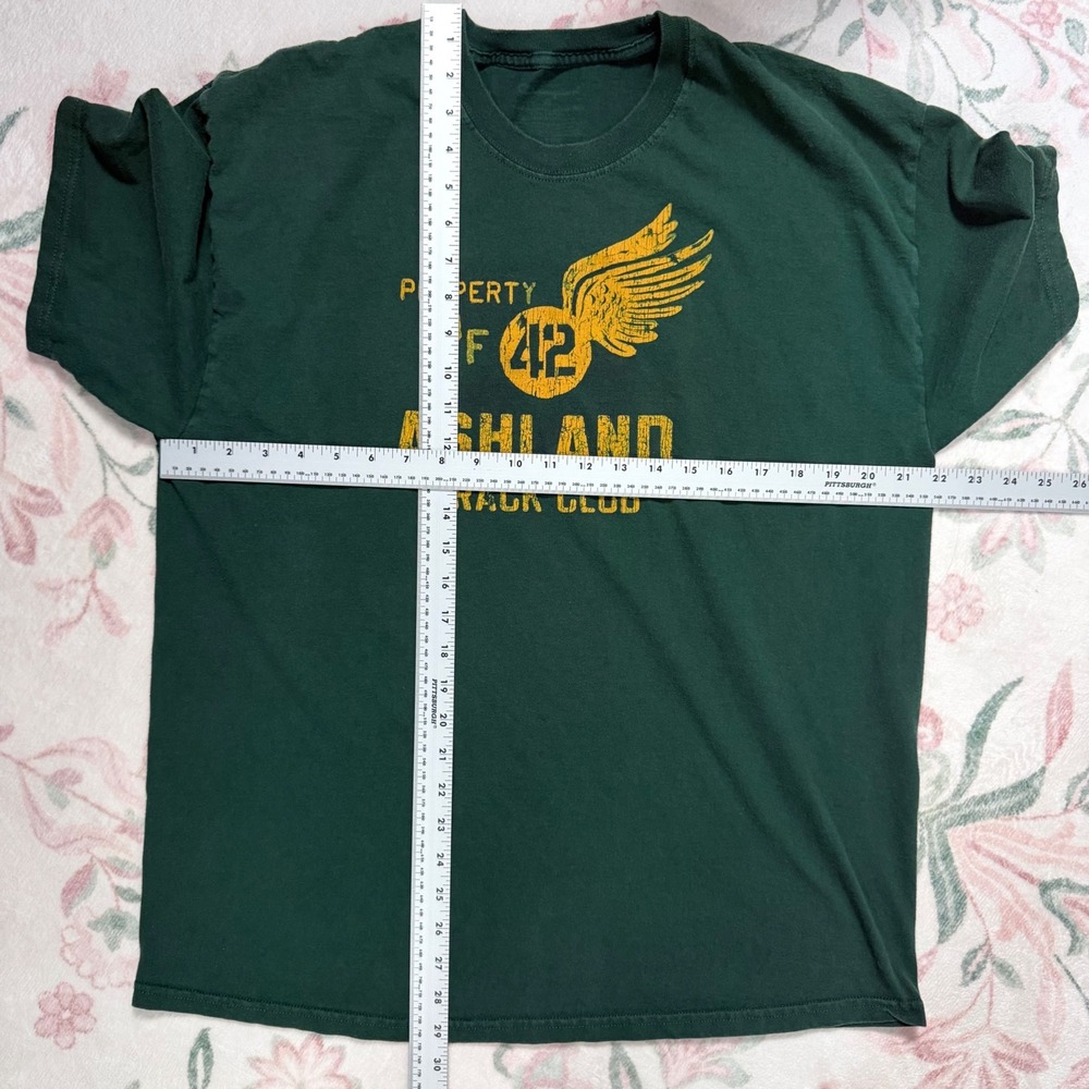 90s Champion Graphic Tee Mens XL Green Ashland Track Club Distressed - Picture 6 of 6